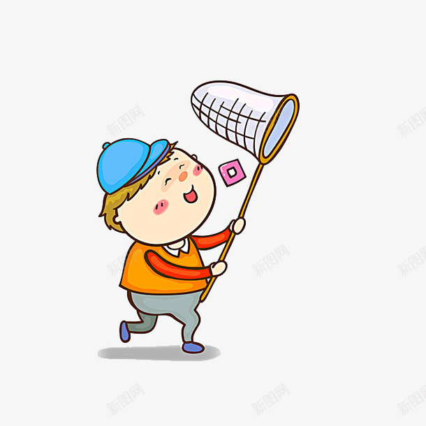 走路的小孩png免抠素材_新图网 https://ixintu.com 小孩 微笑 手绘 手绘画