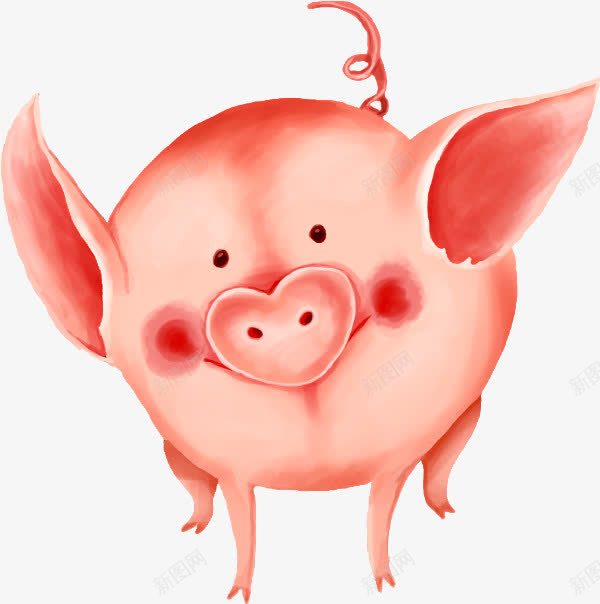 卡通可爱红猪png免抠素材_新图网 https://ixintu.com 卡通 可爱 红猪