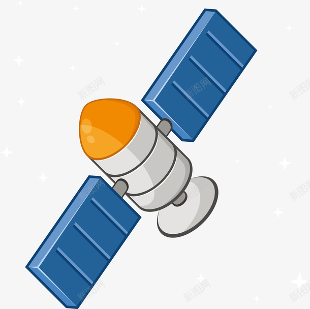一个蓝色卡通卫星矢量图eps免抠素材_新图网 https://ixintu.com 卡通卫星 卡通蓝色卫星 卫星 卫星PNG 矢量卫星 蓝色卫星 矢量图