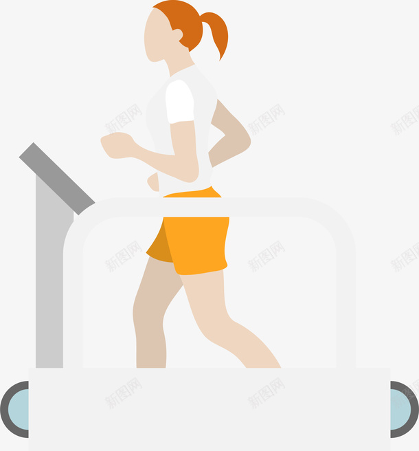 卡通跑步机运动减肥人物矢量图ai免抠素材_新图网 https://ixintu.com 健康减肥 健身 健身人物 健身俱乐部 卡通 卡通健身人物 手绘跑步机 跑步机 矢量图
