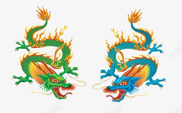 中国龙psd免抠素材_新图网 https://ixintu.com 中国龙 卡通彩色龙 简笔龙 霸气中国龙
