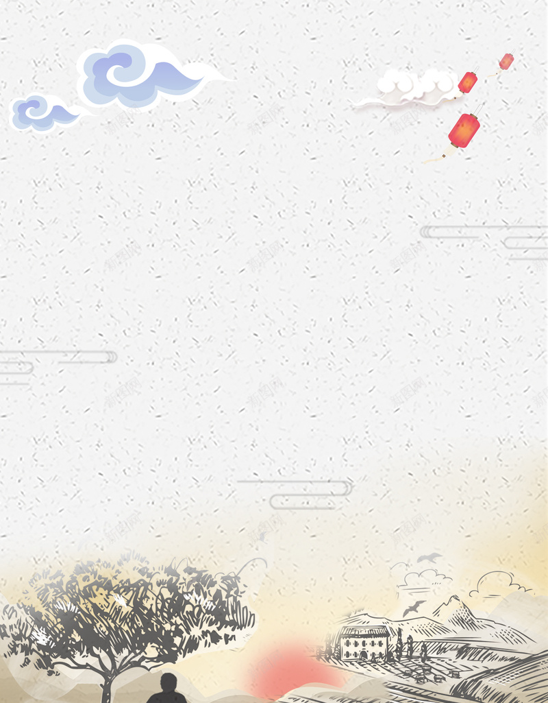 关爱老人海报背景psd设计背景_新图网 https://ixintu.com 中国风 公益 公益海报 关爱 孝道 孤独的老人 弱势群体 海报 祥云 老人 长情 陪伴