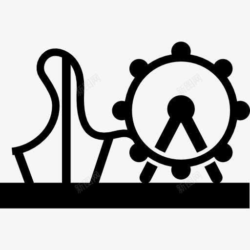 游乐园图标png_新图网 https://ixintu.com 乐趣 公平 大轮 童年 费里斯轮 过山车