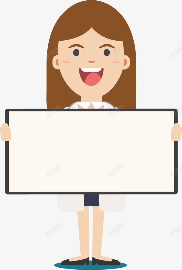 一个拿着画板的小女孩png免抠素材_新图网 https://ixintu.com 嘴巴 头发 女孩 画板 眉毛 眼睛 鼻子卡通