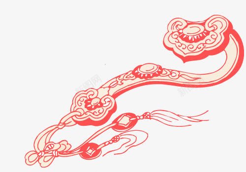 中国风如意令手绘png免抠素材_新图网 https://ixintu.com 中国风 如意 手绘