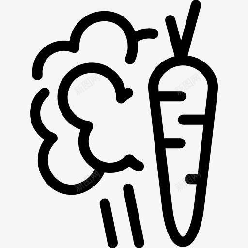 两种蔬菜图标png_新图网 https://ixintu.com 健康的食品 有机 素食 胡萝卜 营养 食品 饮食