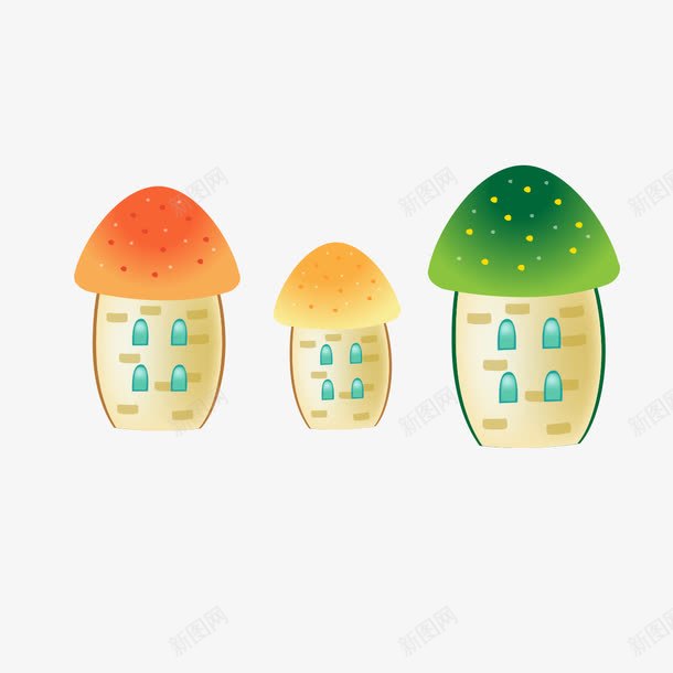 卡通蘑菇状房屋png免抠素材_新图网 https://ixintu.com 卡通 卡通房屋 房屋 蘑菇状房屋