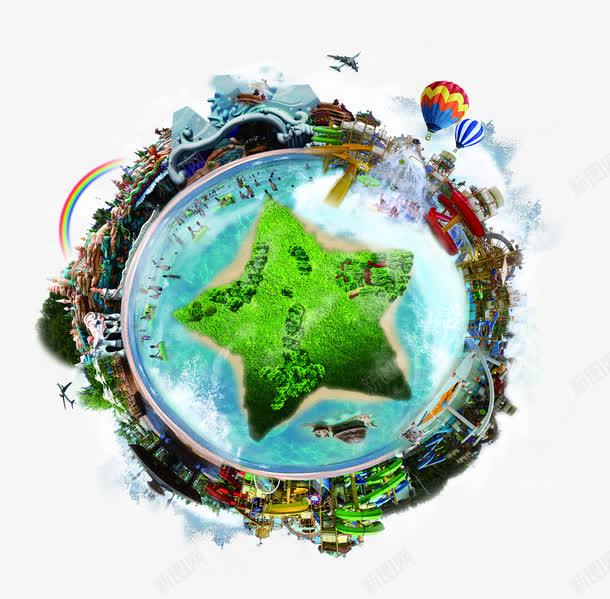 夏日海报效果合成png免抠素材_新图网 https://ixintu.com 合成 夏日 效果 海报