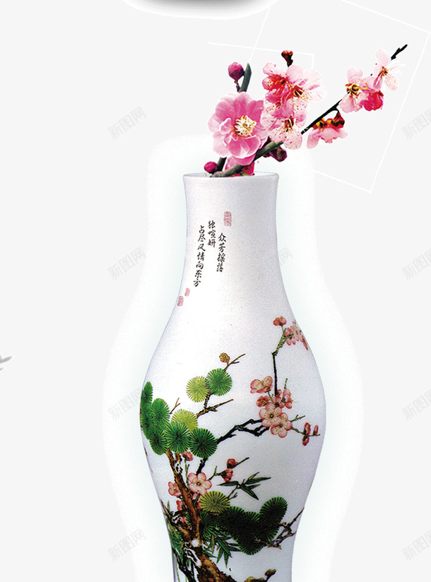 白瓶子png免抠素材_新图网 https://ixintu.com 瓶子 花瓶 装饰品