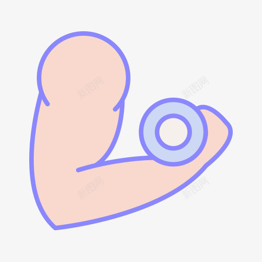 一条手绘的举哑铃的手臂psd免抠素材_新图网 https://ixintu.com 一条手臂 举哑铃 健身 扁平化 手绘 肌肉 锻炼