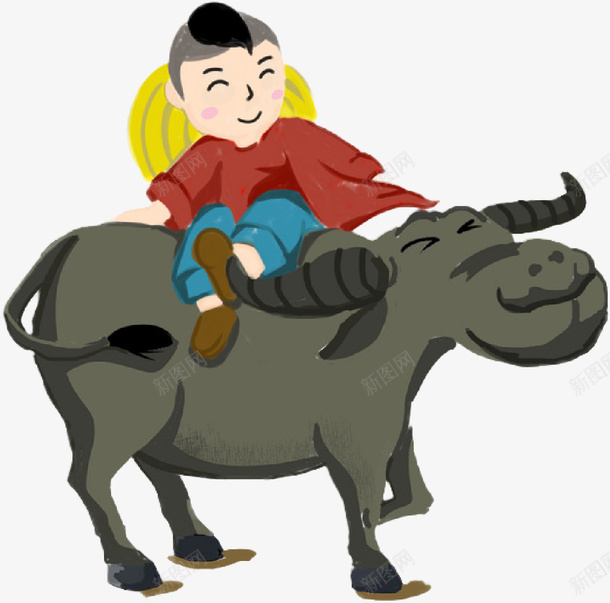 清明放牛娃子png免抠素材_新图网 https://ixintu.com 娃 当年 放牛 清明