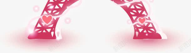 手绘铁塔png免抠素材_新图网 https://ixintu.com 卡通 手绘 粉色 铁塔