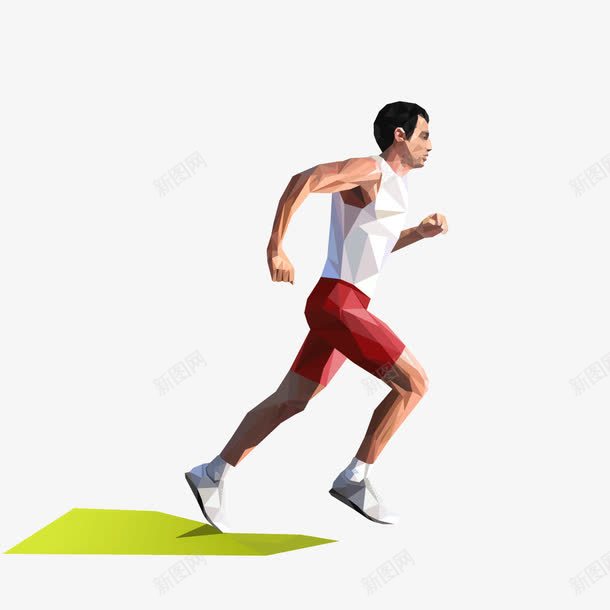 卡通跑步人物标图标