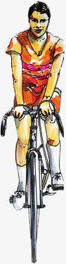 手绘水彩骑自行车png免抠素材_新图网 https://ixintu.com 水彩 自行车