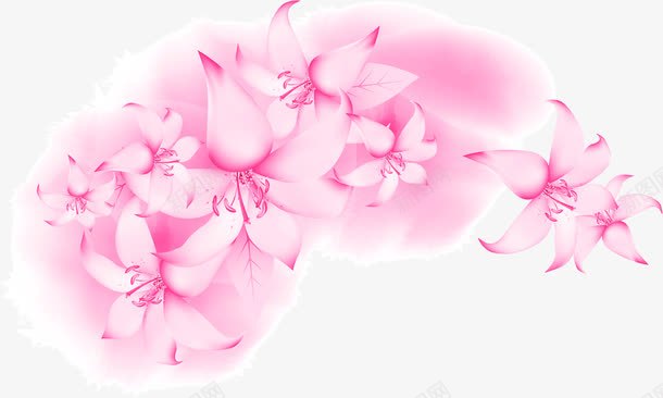 手绘唯美紫色美景花朵png免抠素材_新图网 https://ixintu.com 紫色 美景 花朵