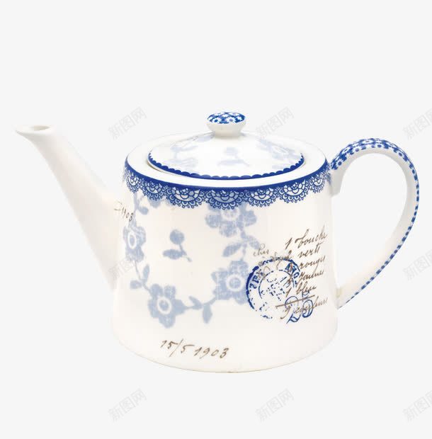 瓷器茶具水壶png免抠素材_新图网 https://ixintu.com 图片 复古 家用 水壶 瓷器 百货 花朵 茶具 茶壶 陶瓷水壶