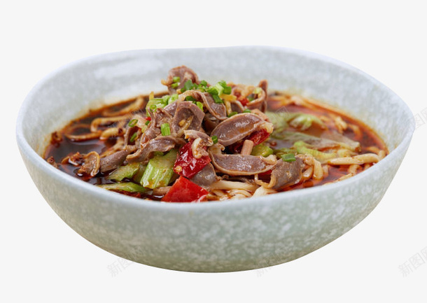 鸡胗辣肉面png免抠素材_新图网 https://ixintu.com 美味 美食 餐饮 饮食 鸡胗辣肉面