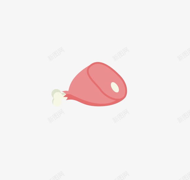 鸭腿矢量图ai免抠素材_新图网 https://ixintu.com 猪肉 猪腿 肉类 食物 矢量图