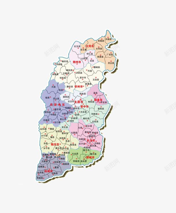 山西地图png免抠素材_新图网 https://ixintu.com 地图 山西地图 山西省 山西省地图