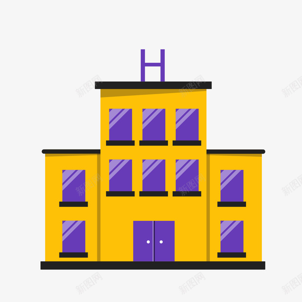 酒店手绘创意图矢量图eps免抠素材_新图网 https://ixintu.com 免抠图PNG 创意 商业 酒店手绘 矢量图