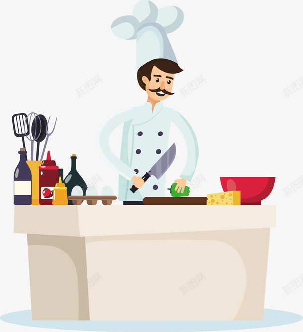 一个正在做饭的厨师矢量图eps免抠素材_新图网 https://ixintu.com 做饭 做饭PNG 做饭厨师 厨师 厨师做饭 矢量做饭 矢量厨师 矢量图