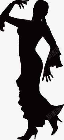 人物剪影png免抠素材_新图网 https://ixintu.com 人物 跳舞 黑色