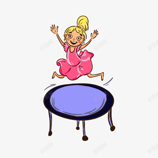 卡通玩蹦蹦床的女孩png免抠素材_新图网 https://ixintu.com PNG女孩 卡通女孩 女孩 女孩PNG 弹跳床 蹦蹦床 蹦蹦床女孩