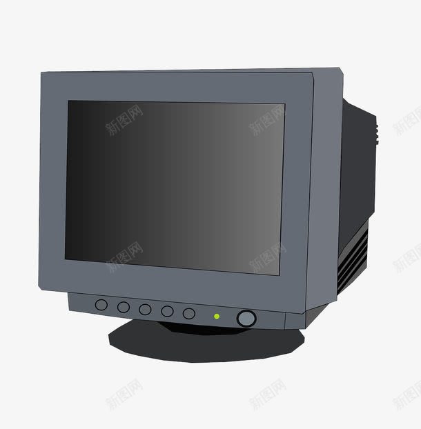 黑色的显示器png免抠素材_新图网 https://ixintu.com PNG素材 显示器 电器 黑色