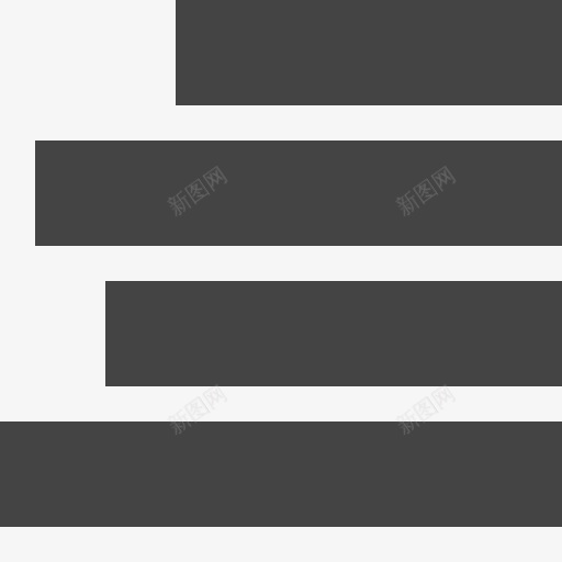 右对齐图标png_新图网 https://ixintu.com 多媒体选项 对齐 接口 文本格式 文本行