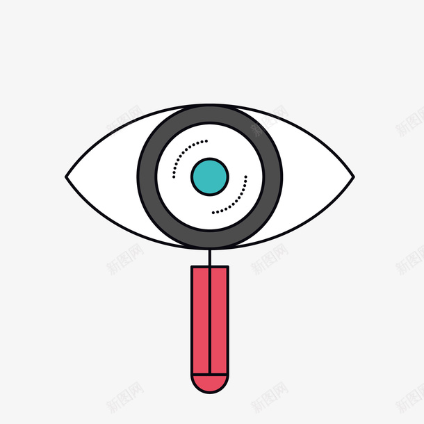 眼睛手绘创意图矢量图eps免抠素材_新图网 https://ixintu.com 免抠图PNG 创意 商业 彩色 眼睛手绘 矢量图