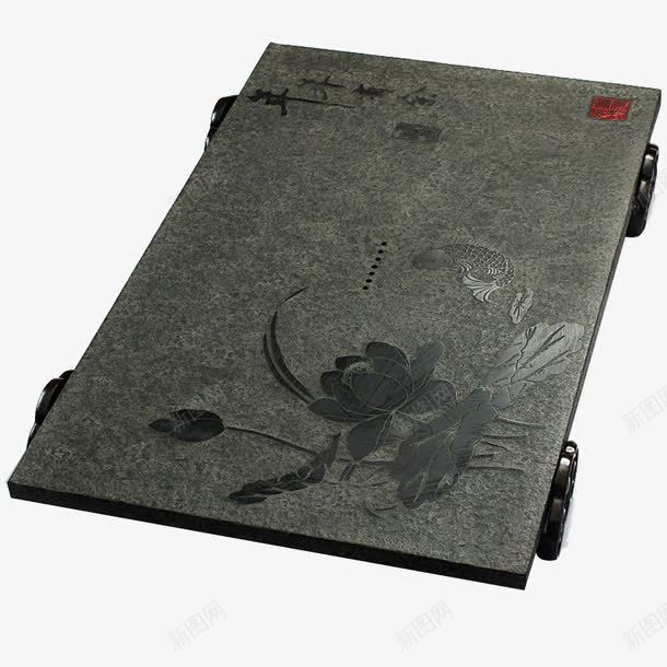 茶具垫子png免抠素材_新图网 https://ixintu.com 图案 木垫 艺术品 雕刻 黑紫檀木