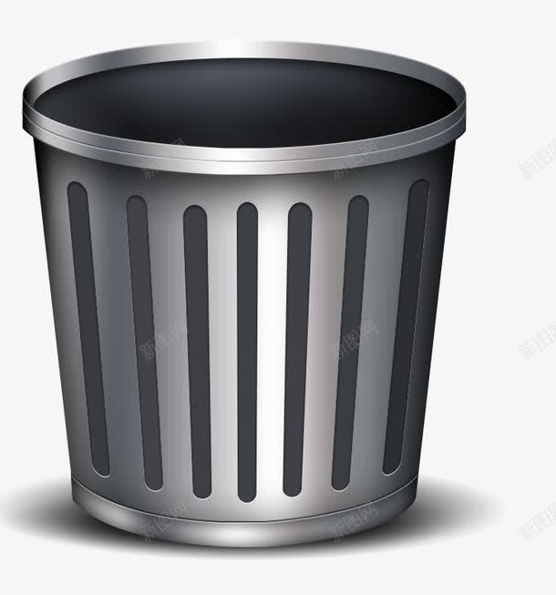 金属垃圾桶png免抠素材_新图网 https://ixintu.com trash 垃圾 桶子 金属