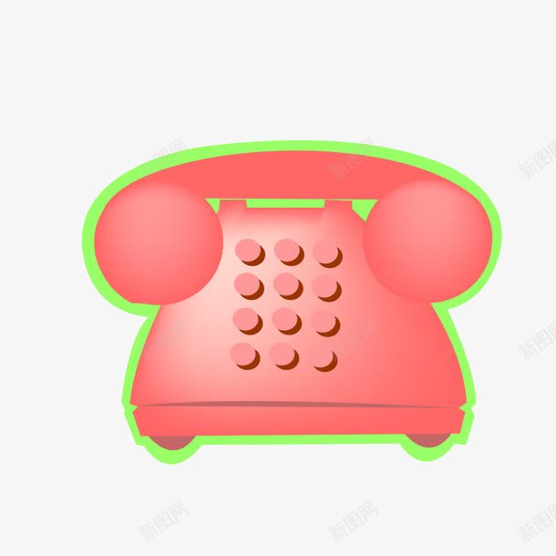 手绘红色电话机模型png免抠素材_新图网 https://ixintu.com 手绘 手绘电话机 电话机模型 红色电话机
