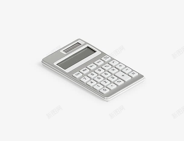 白色计算器psd免抠素材_新图网 https://ixintu.com 商务VI 学习用品 日常用品 白色计算器