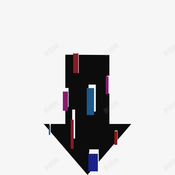 动感箭头图标png_新图网 https://ixintu.com 动感 彩色 科技 箭头 黑色