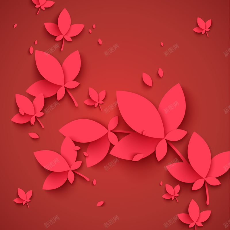 手绘红底剪纸蝴蝶背景矢量图ai设计背景_新图网 https://ixintu.com 剪纸 卡通 手绘 童趣 红底 背景 蝴蝶 矢量图