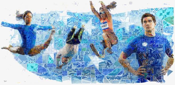 奥运运动员背景图案png免抠素材_新图网 https://ixintu.com 人物手绘图案 奥运素材 手绘图案 运动