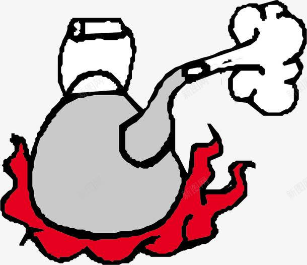 火上的水壶矢量图eps免抠素材_新图网 https://ixintu.com 手绘 插画 水壶 热气 矢量图