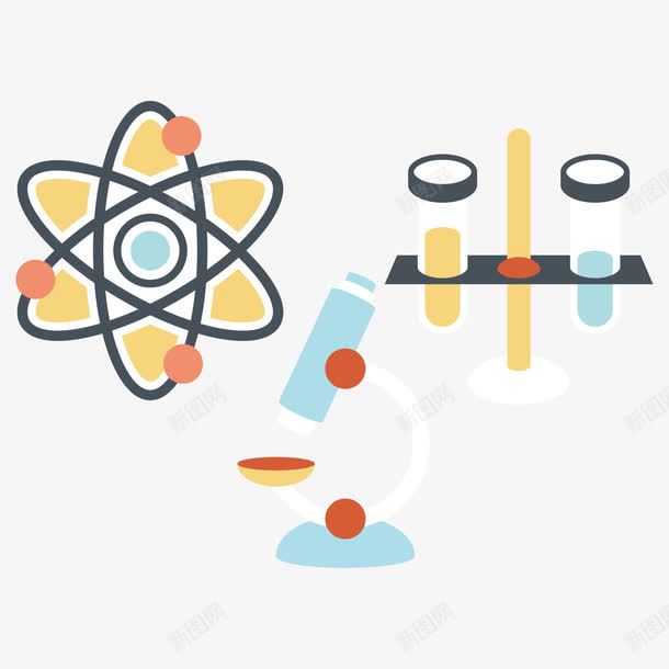 分子化学试管显微镜矢量图ai免抠素材_新图网 https://ixintu.com 分子 化学分子 显微镜 试管 矢量图