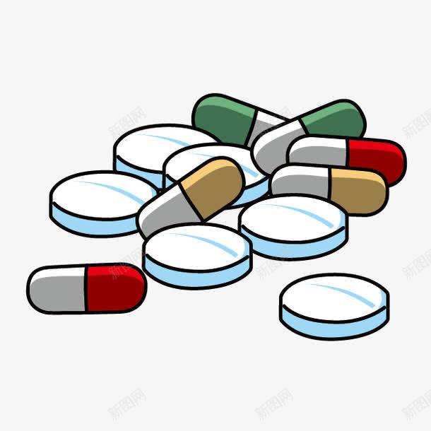 卡通胶囊png免抠素材_新图网 https://ixintu.com 卡通胶囊 卡通药片 卡通西药 胶囊 药 药片