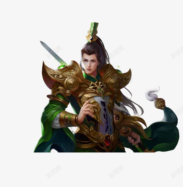 手绘长剑帅气男子png免抠素材_新图网 https://ixintu.com 帅气 手绘 男子 长剑