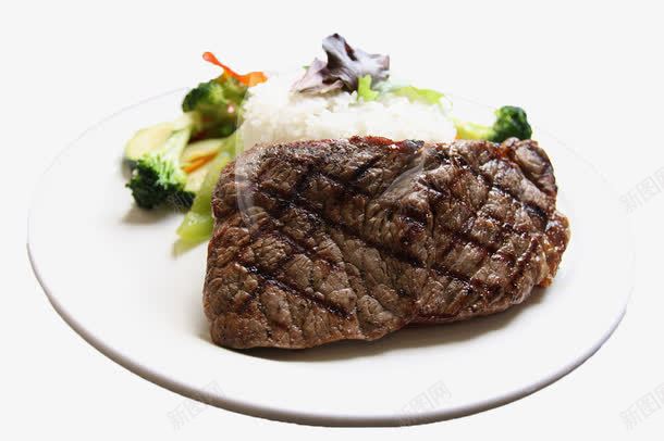 烧烤牛排和蔬菜png免抠素材_新图网 https://ixintu.com 牛排 肉类 蔬菜