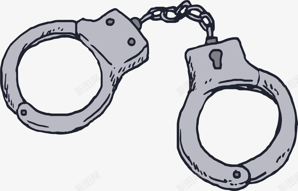 卡通灰色警察手铐矢量图ai免抠素材_新图网 https://ixintu.com 手铐 正义 灰色手铐 矢量png 警察 警察手绘 矢量图