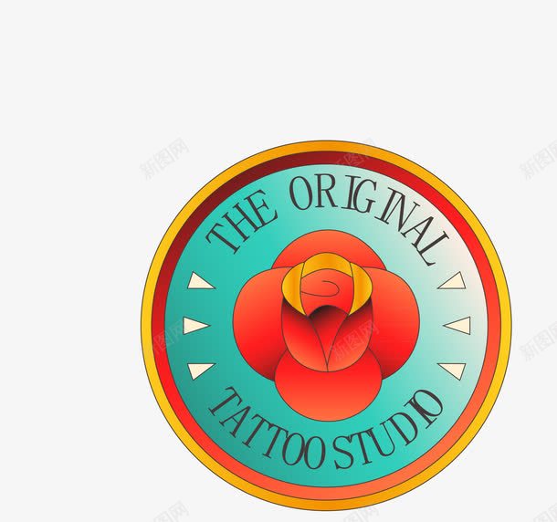 手绘玫瑰花图标png_新图网 https://ixintu.com logo 手绘花朵 标牌 标牌素材 玫瑰花矢量 花朵