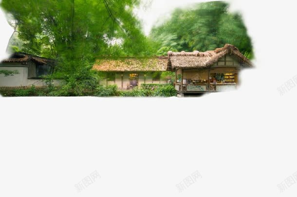 公园茅屋png免抠素材_新图网 https://ixintu.com 村屋 素材 茅屋 装饰