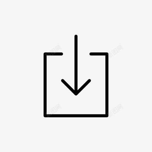 墨迹方形向下箭头png免抠素材_新图网 https://ixintu.com 墨迹 方形 箭头