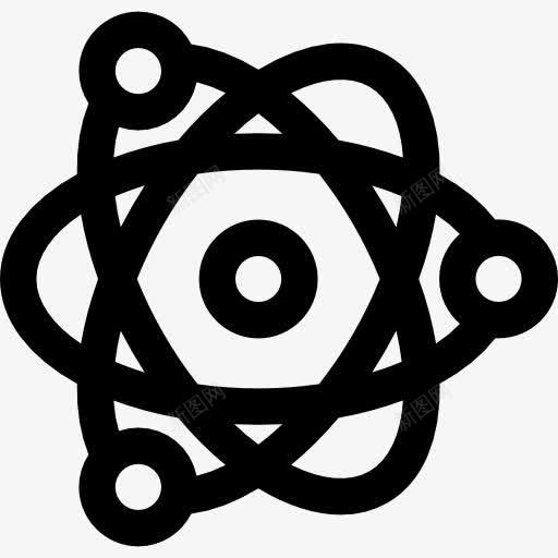 原子图标png_新图网 https://ixintu.com 原子核 原子物理学 教育 电子 科学