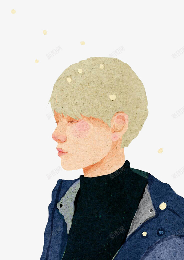 忧郁的男孩png免抠素材_新图网 https://ixintu.com 图案设计 忧郁 男孩 男生