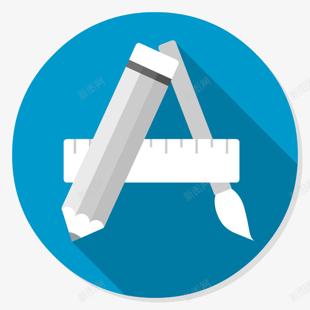 计量器的logo图标png_新图网 https://ixintu.com logo 尺子 画笔 铅笔