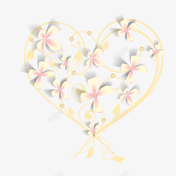 立体花卉png免抠素材_新图网 https://ixintu.com 3d立体花 剪纸 心形 立体